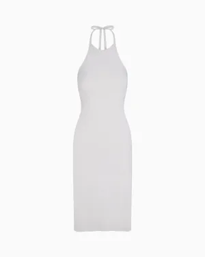 Smooth Stretch Halter Tunic | Light Grey