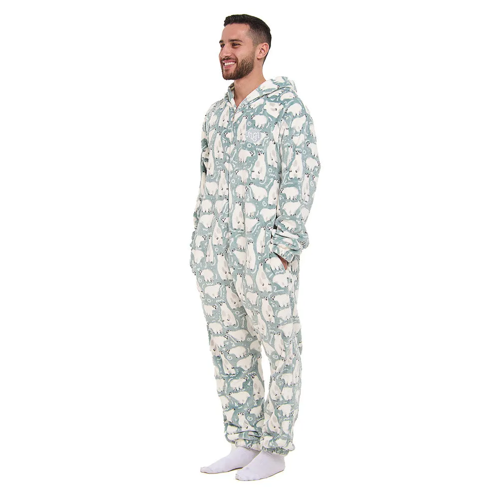 Snuggs Blanket Onesie Petroleum Polar Bear