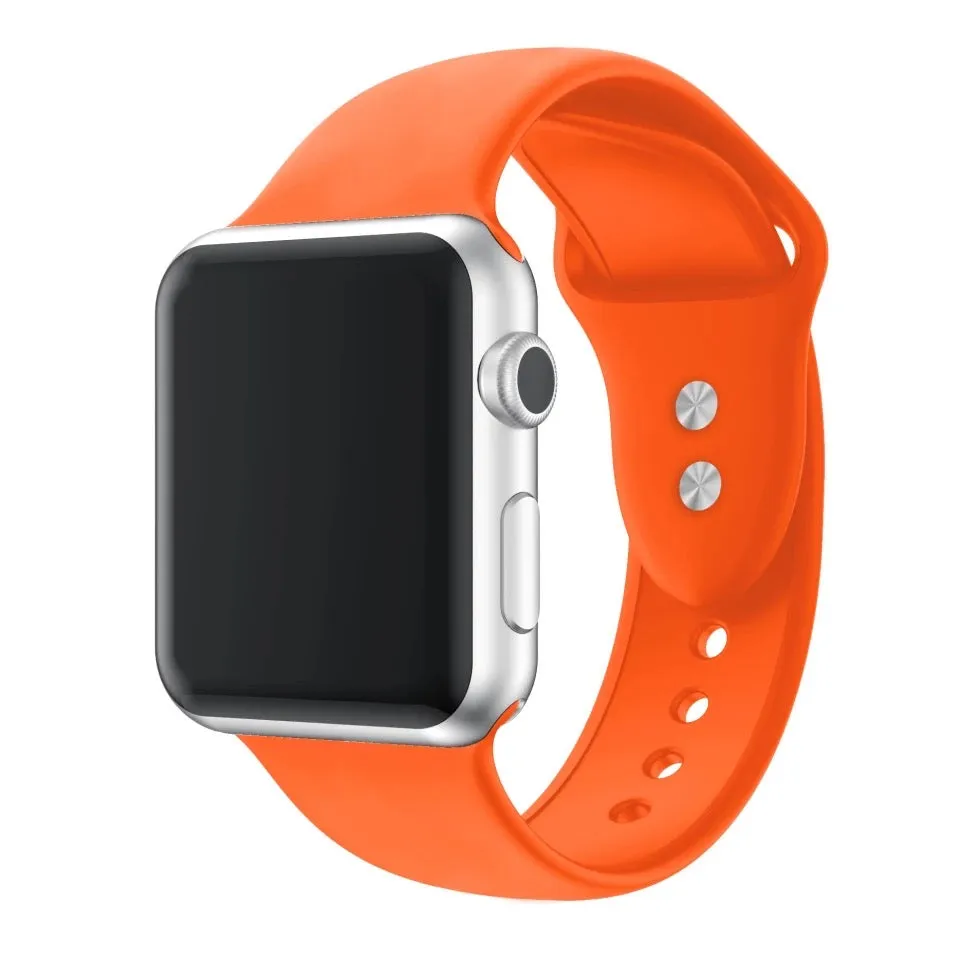 Solid Color Silicone Band For Apple Watch Multiple Colors Available