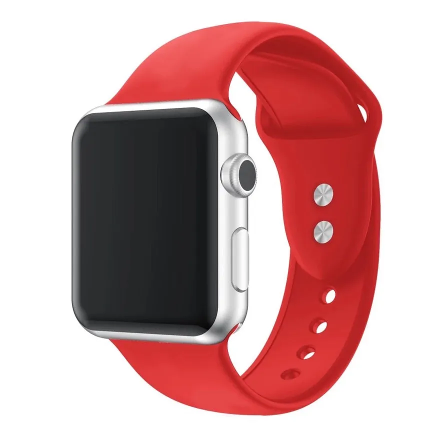 Solid Color Silicone Band For Apple Watch Multiple Colors Available