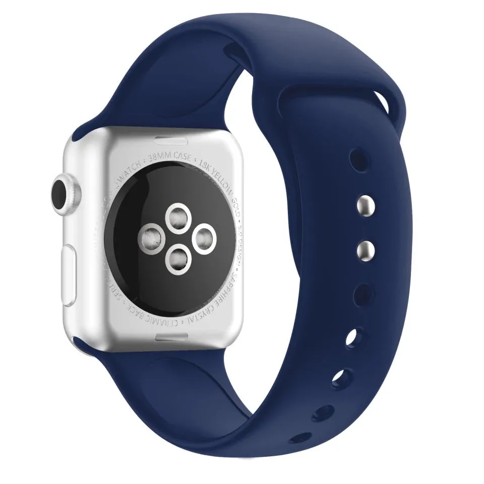 Solid Color Silicone Band For Apple Watch Multiple Colors Available