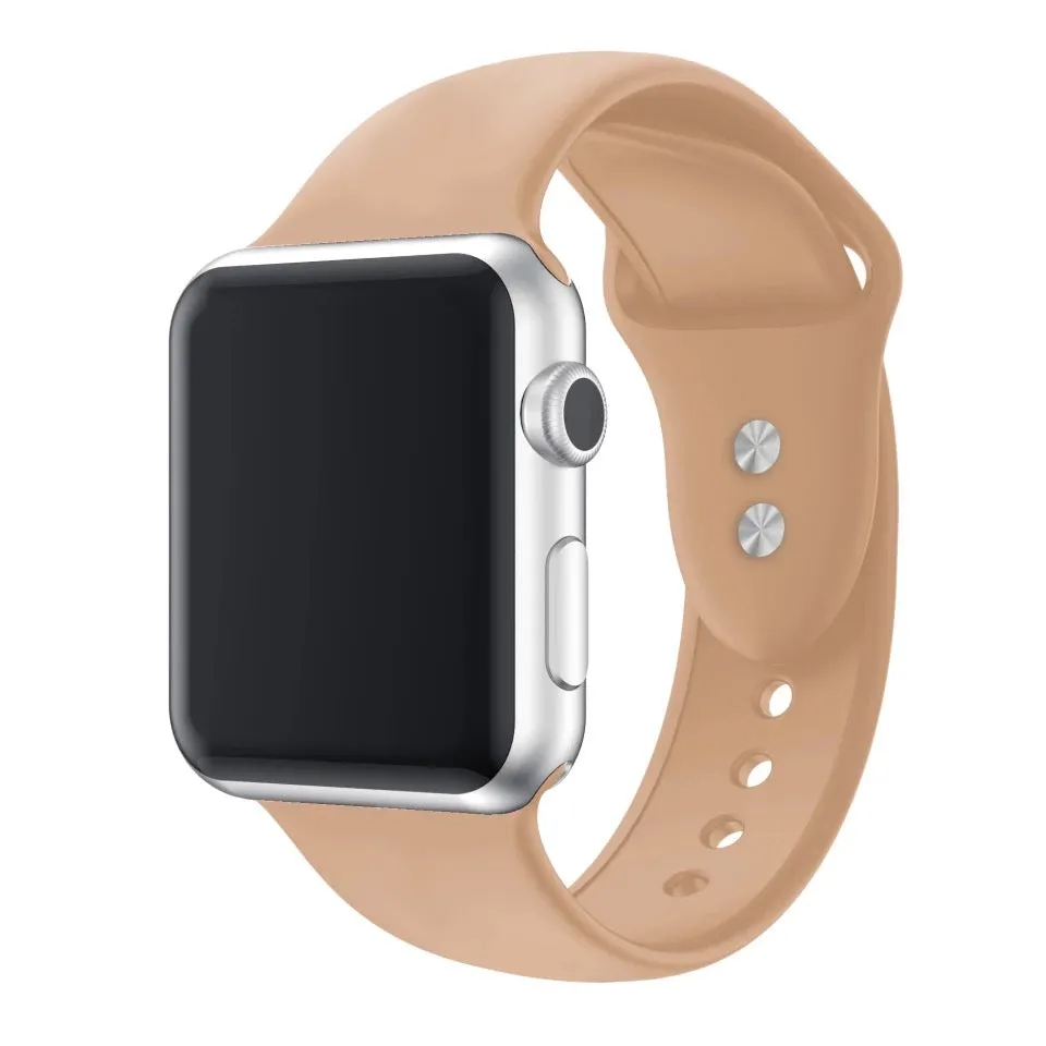 Solid Color Silicone Band For Apple Watch Multiple Colors Available