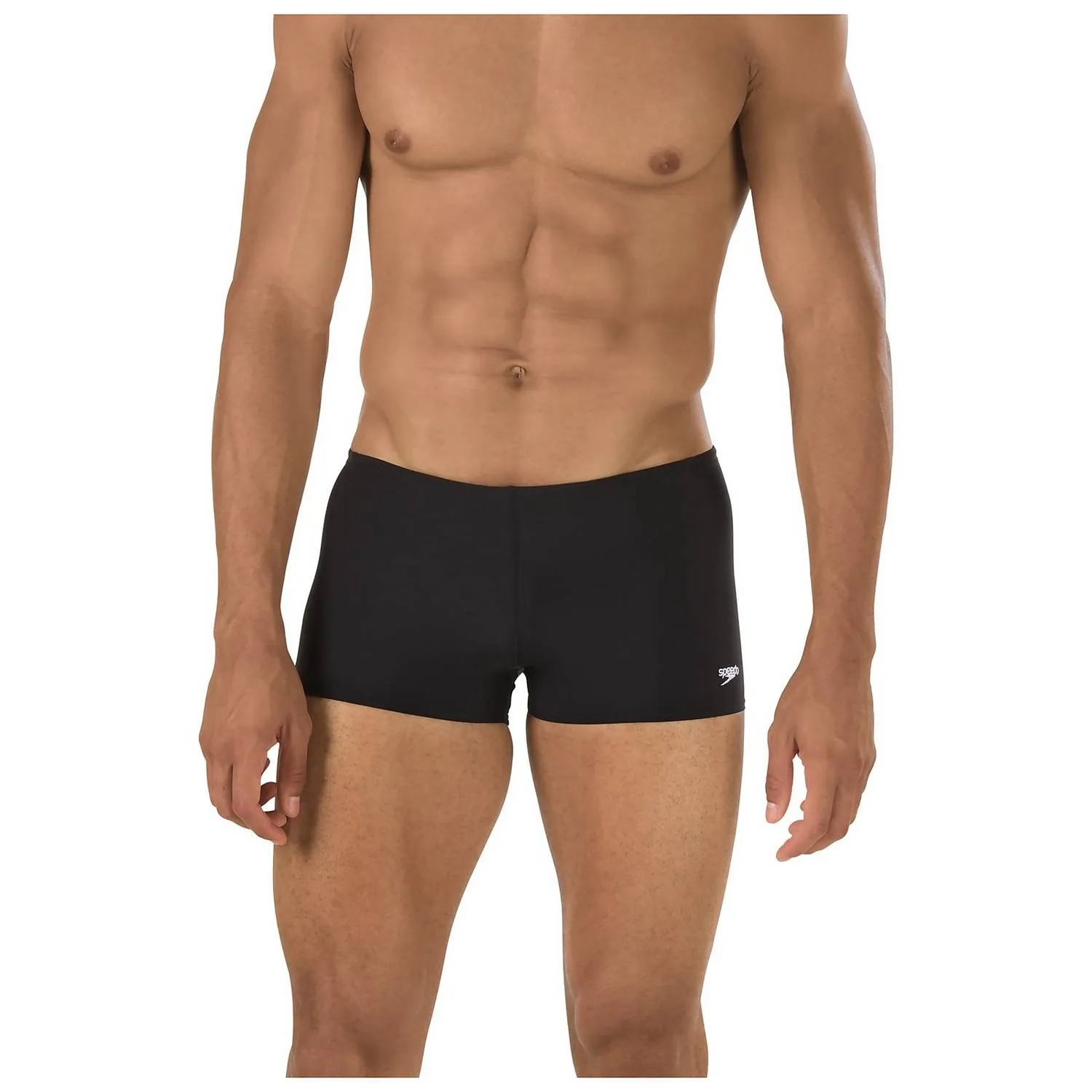 Speedo Endurance Square Leg Solid Men's Training Swim Suit - Black