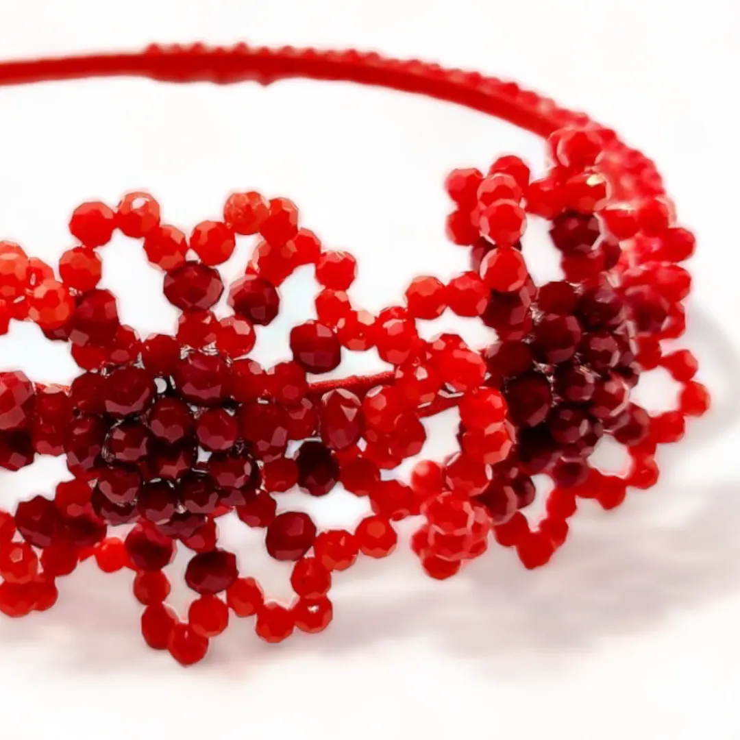 The Fleur Girls Red Flower Headband