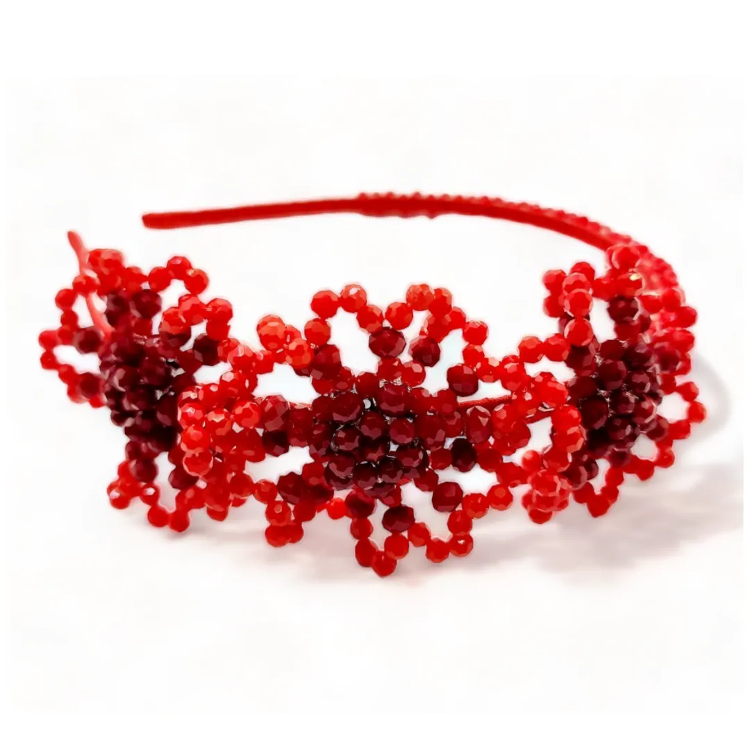 The Fleur Girls Red Flower Headband