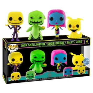 The Nightmare Before Christmas - Blacklight US Exclusive Pop! Vinyl 4-Pack