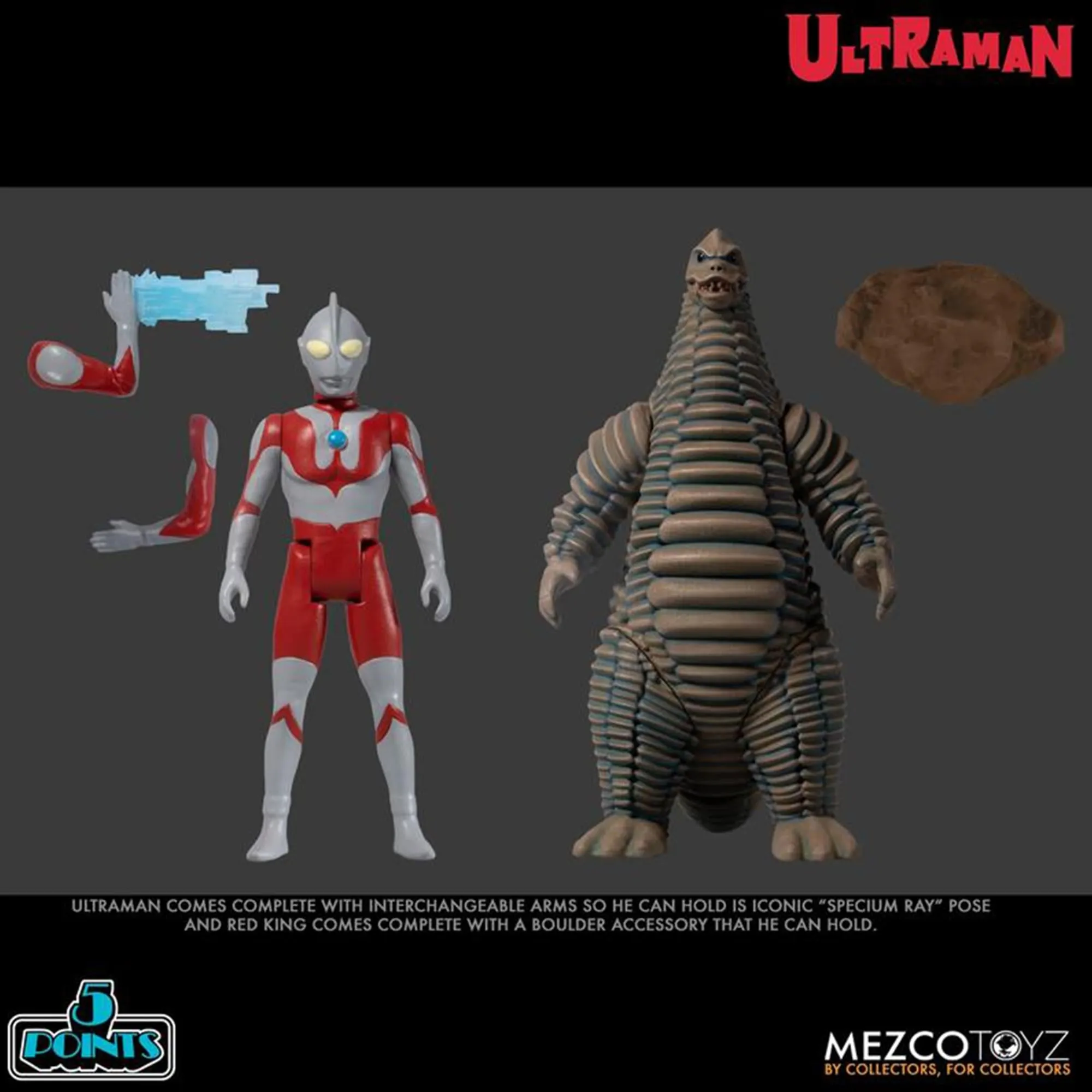 Ultraman and Red King 5 Points Action Figure Boxed Set