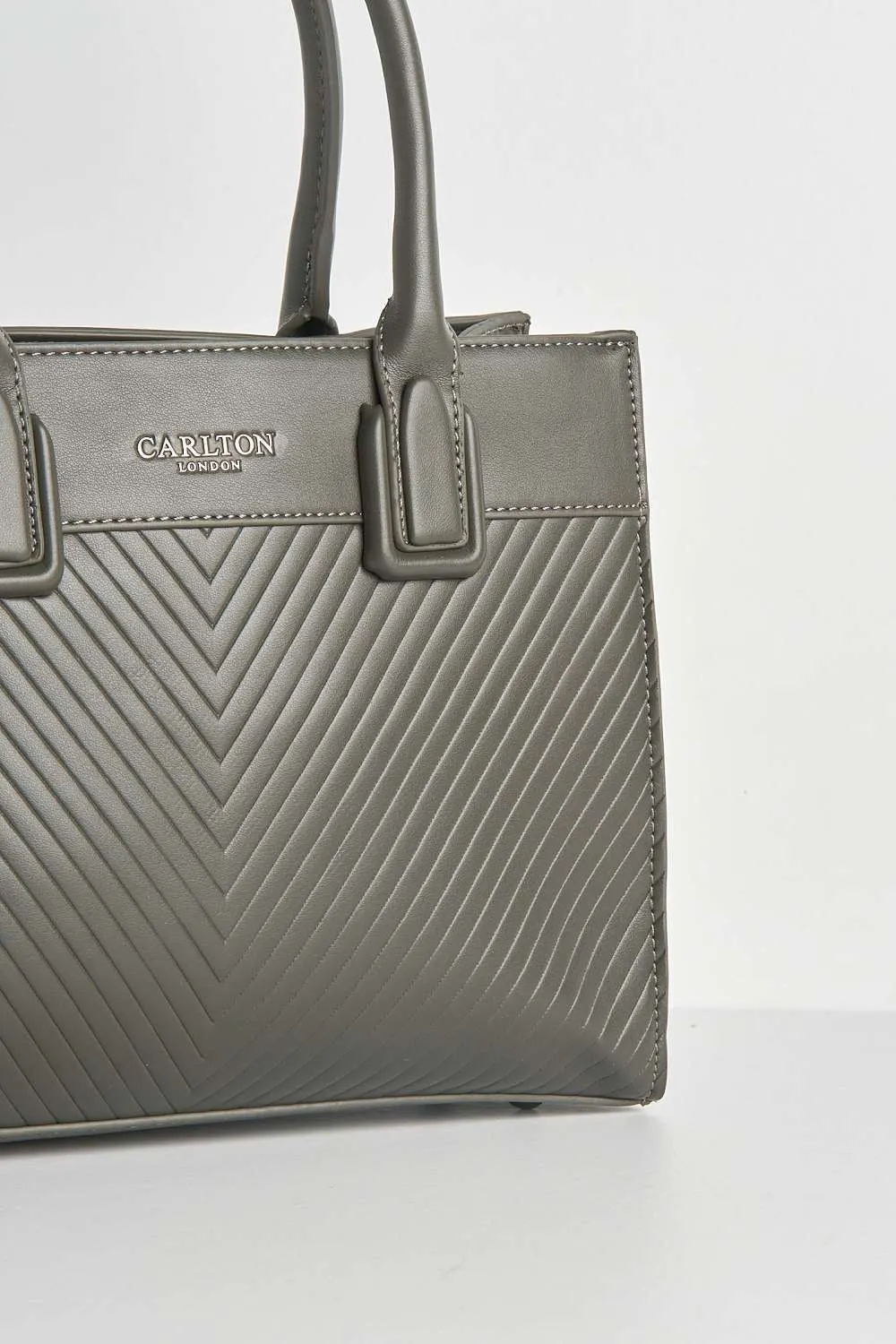 Veeno Carlton Collection V Patterned Tote Bag in Grey