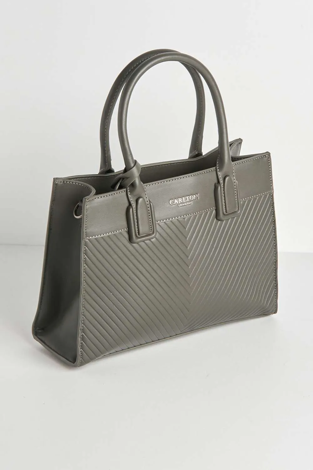 Veeno Carlton Collection V Patterned Tote Bag in Grey