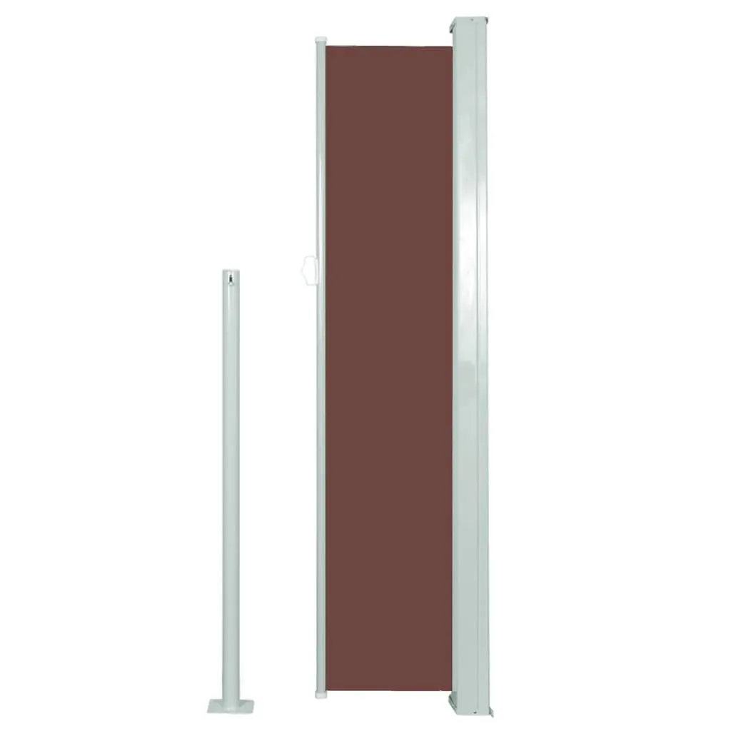 vidaXL Retractable Side Awning 140 x 300 cm Brown