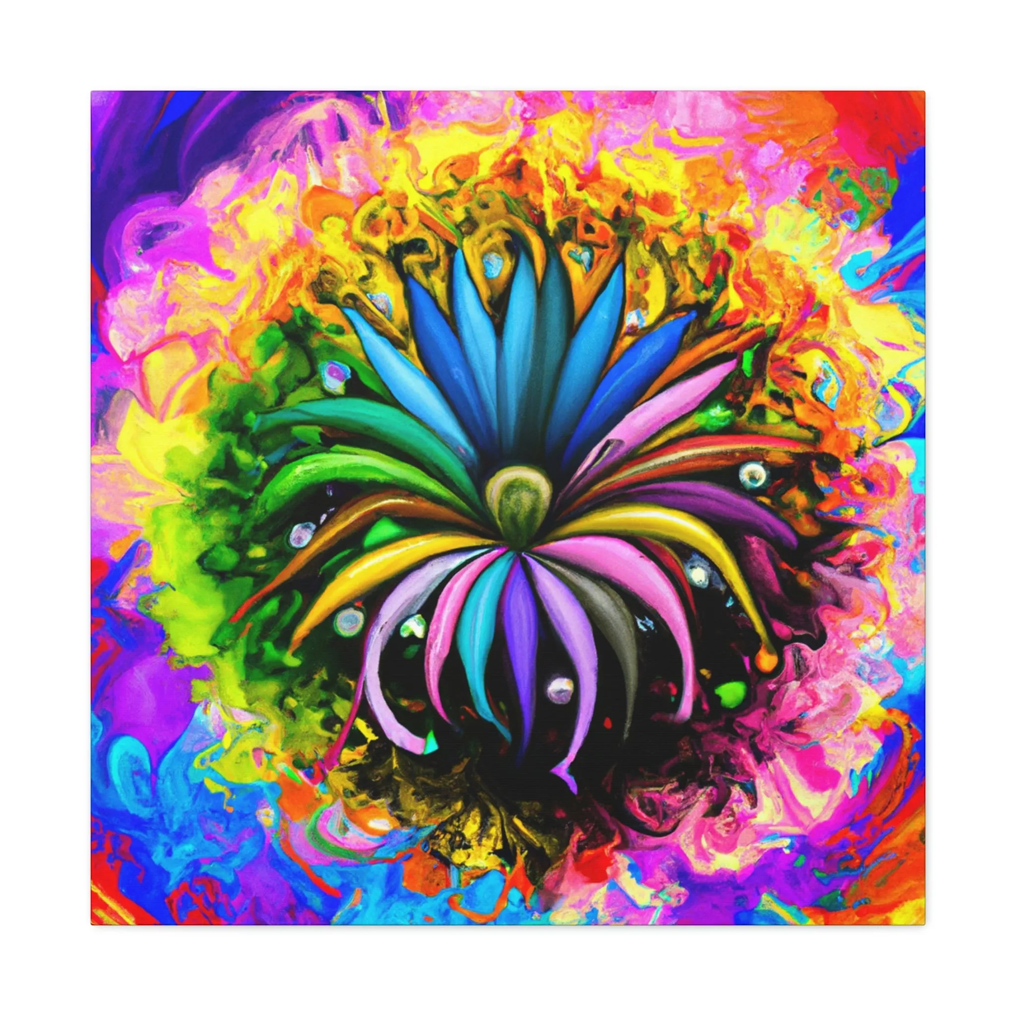 Vivid Petal Vibe - Canvas