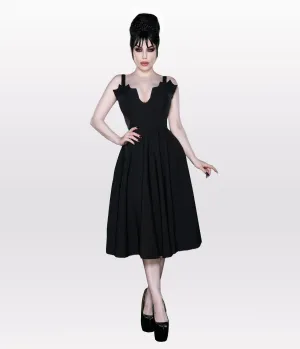 Weasel Wear Black Queen of the Night Swing Dress