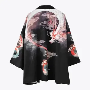 White Dragon Kimono Jacket