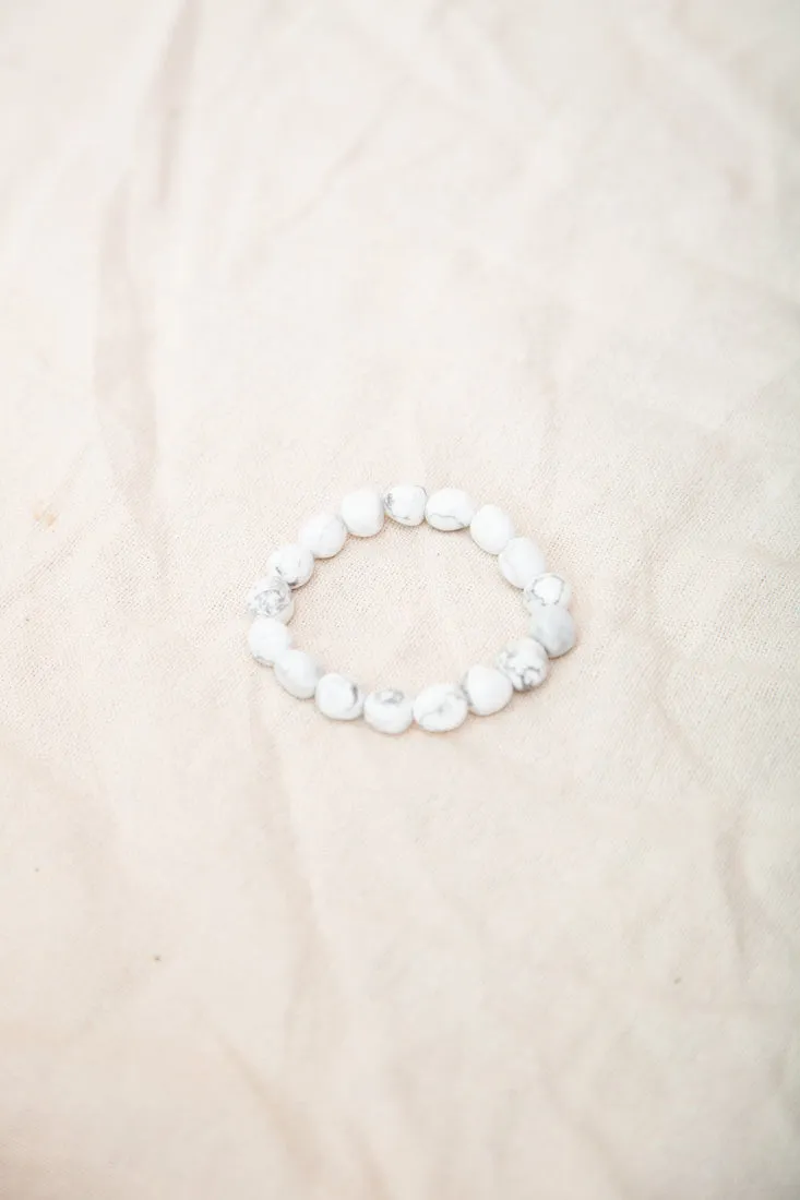 White Howlite Nugget Bracelet