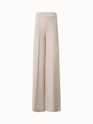 Wide Silk Pants with Slits