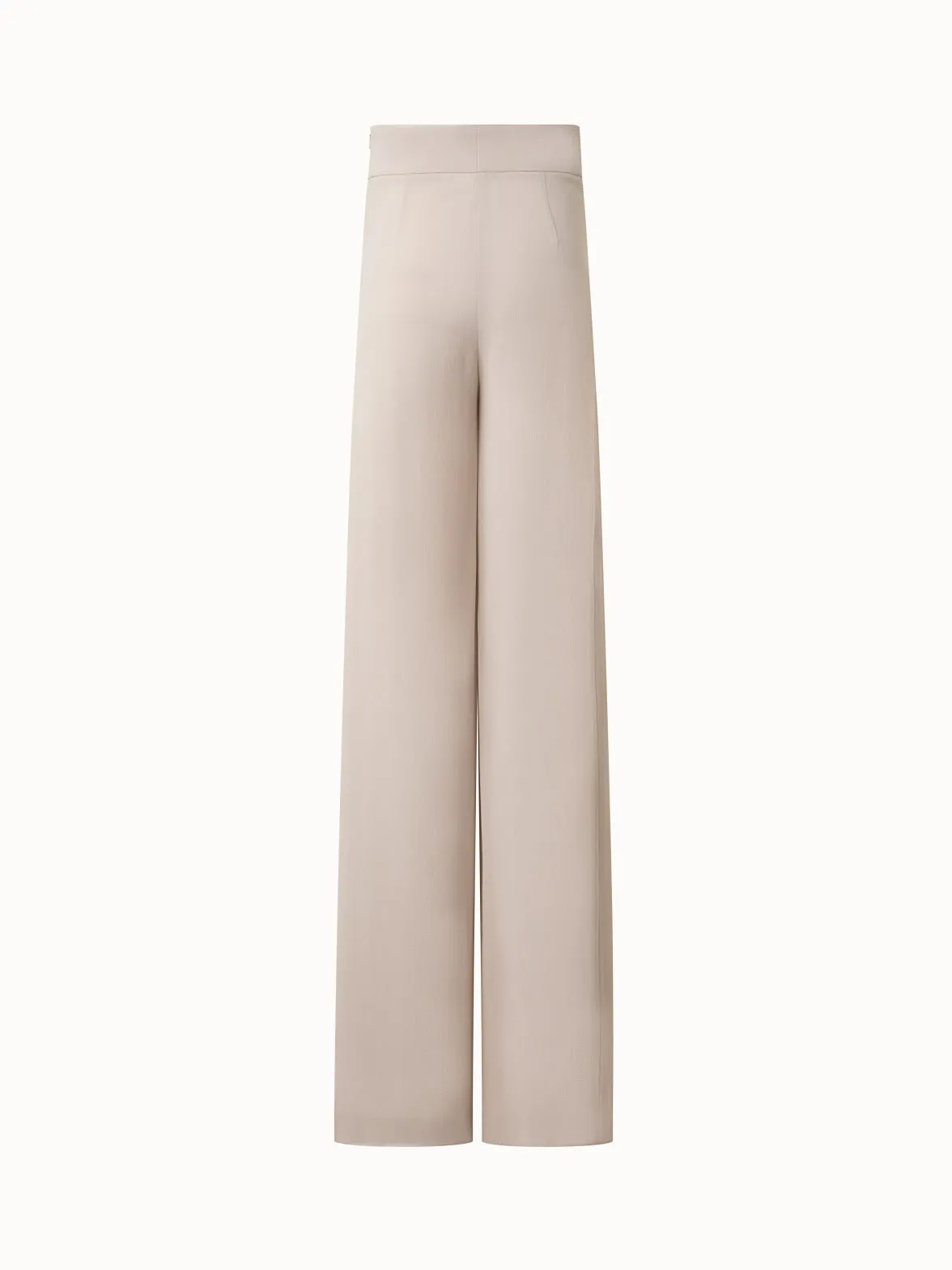 Wide Silk Pants with Slits